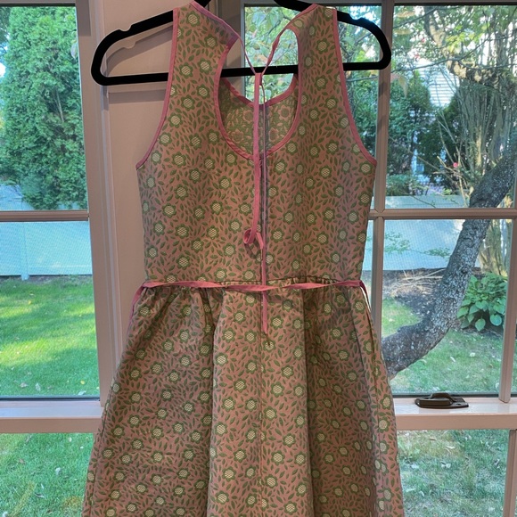 Elorie fit and flare pink and green dress - Picture 2 of 4